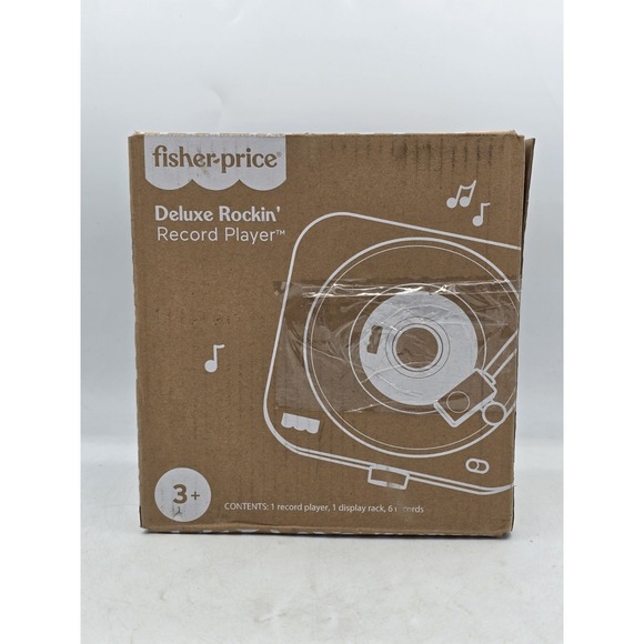 Fisher Price Deluxe Rockin' Record Player - Pretend Turntable - Damage box - Picture 2 of 6